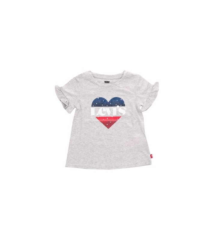 Levi's  Tshirt à manches courte gris logo central bébé filles