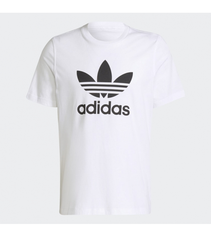 Adidas  Tshirt Trefoil blanc logo noir