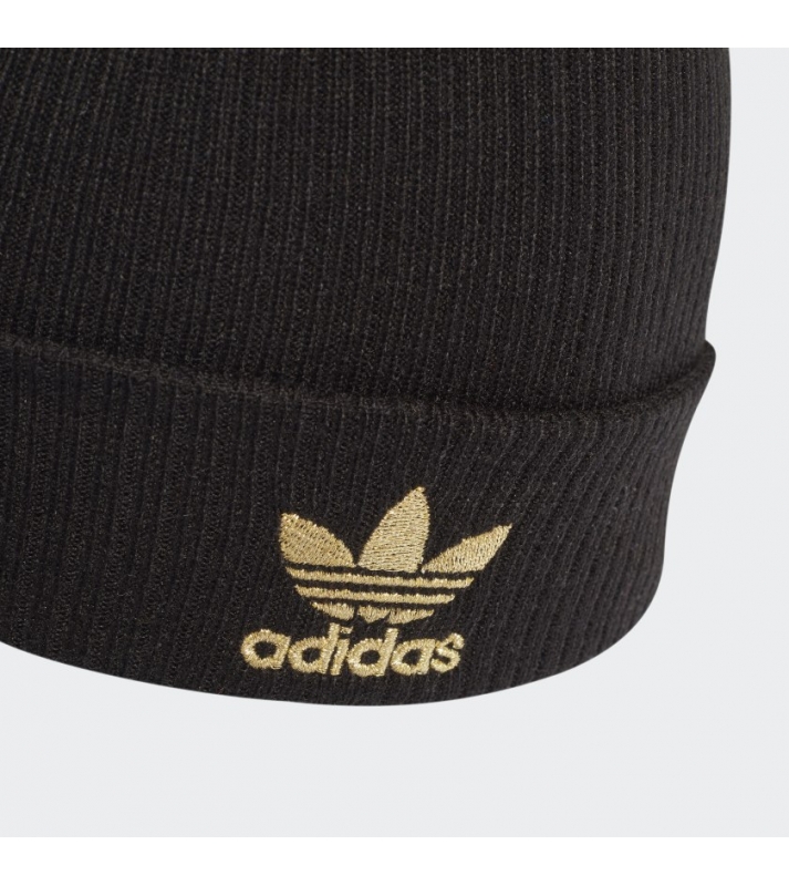 Adidas  Bonnet avec pompom noir logo doré