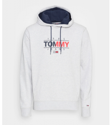 Tommy Hilfiger  Sweat à capuche logo central gris