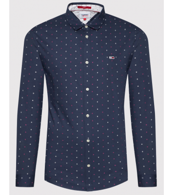 Tommy Hilfiger  Chemise à manches longues dobby marine