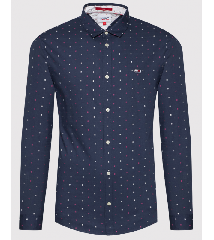 Tommy Hilfiger  Chemise à manches longues dobby marine