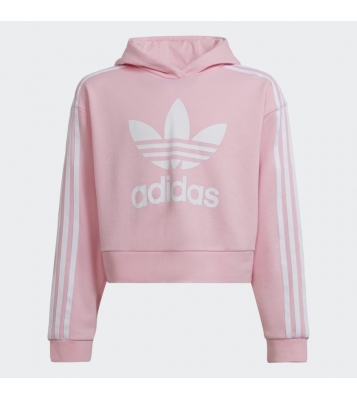 Adidas  Sweat à capuche court rose