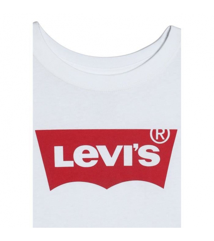 Levi's  Tshirt à col rond crop blanc