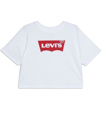 Levi's  Tshirt à col rond crop blanc