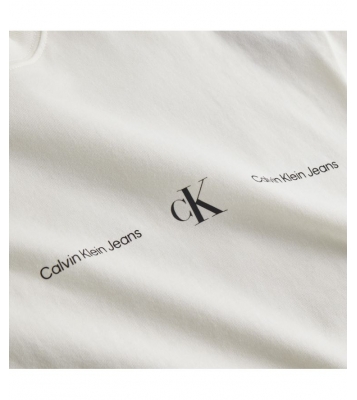Calvin klein  Tshirt crop beige avec logo poitrine
