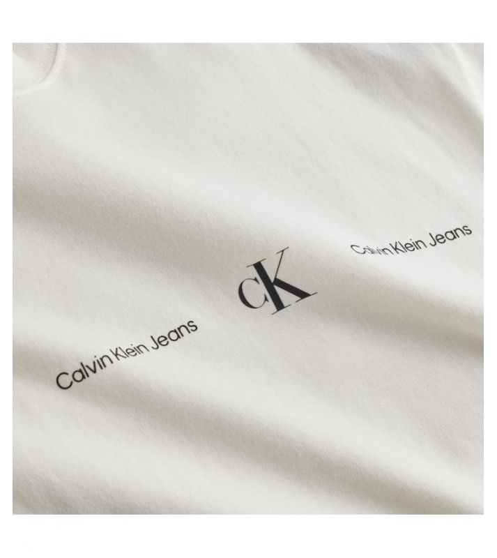 Calvin klein  Tshirt crop beige avec logo poitrine