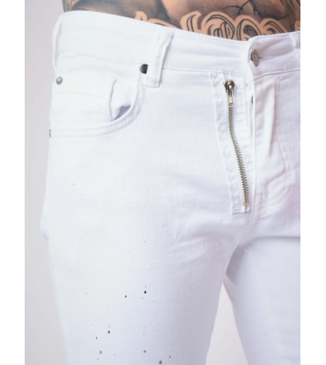 Project X  Jean Skinny tacheté blanche