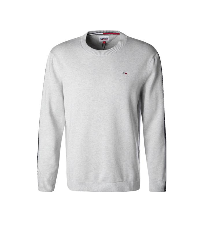 Tommy Hilfiger  Pull à col rond tommy tape gris