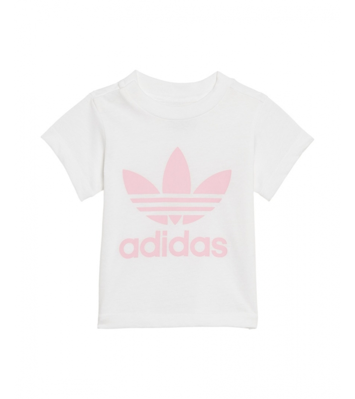 Adidas  Ensemble tshirt + short blanc/rose
