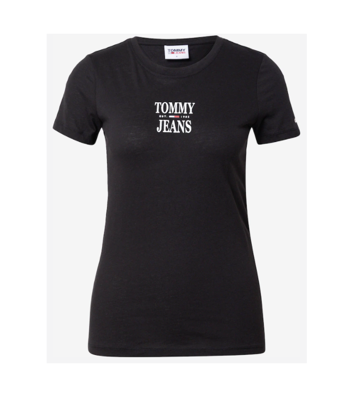 Tommy Hilfiger  Tshirt à col rond noir logo poitrine