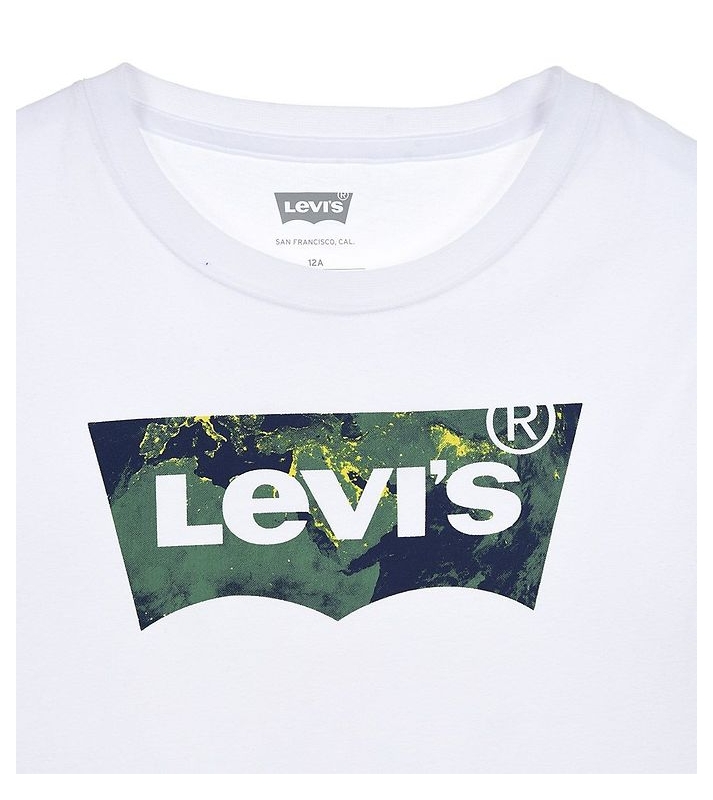 Levi's  Tshirt en coton blanc logo signature