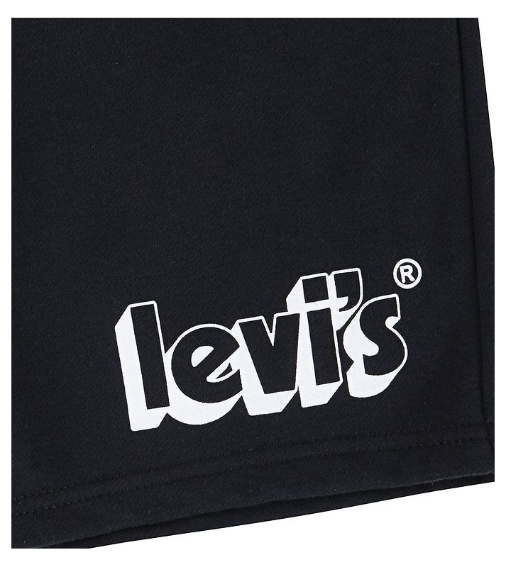 Levi's  Short en molleton noir logo blanc