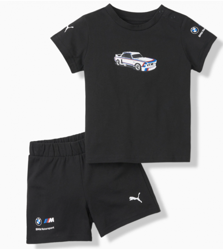 Puma  Ensemble Tshirt + Short BMW Motorport noir