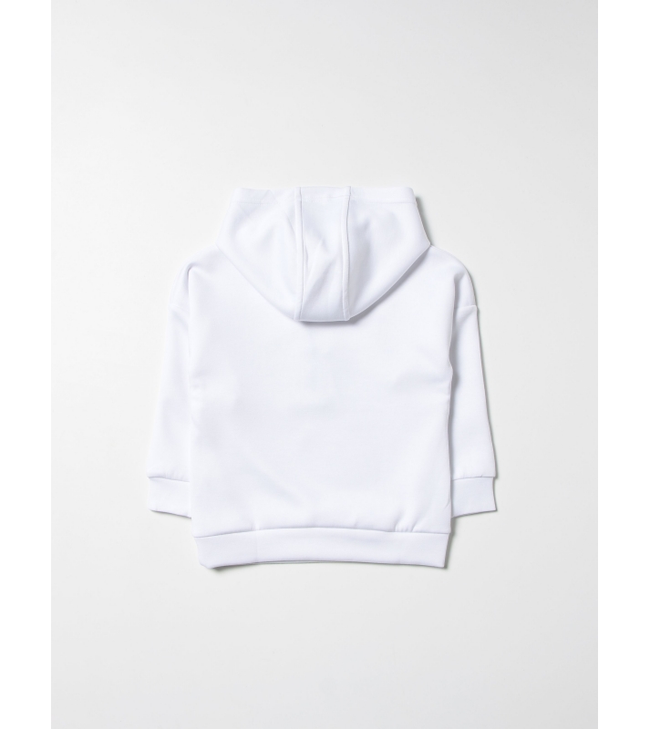 BOSS  Sweat à capuche blanc logo coloré