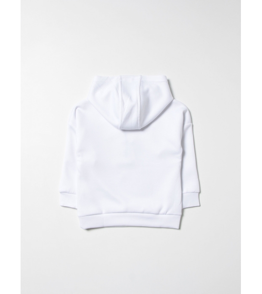 BOSS  Sweat à capuche blanc logo coloré