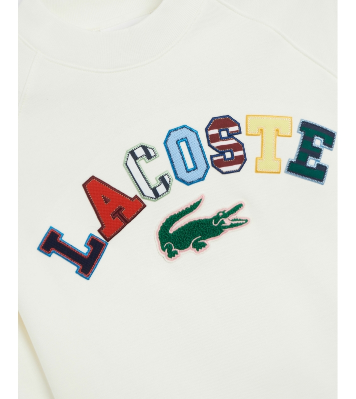 Pull Lacoste Col Rond - Blanc