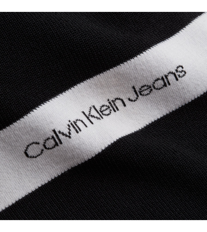 Calvin klein  Robe en maille à ceinture contrastante noire