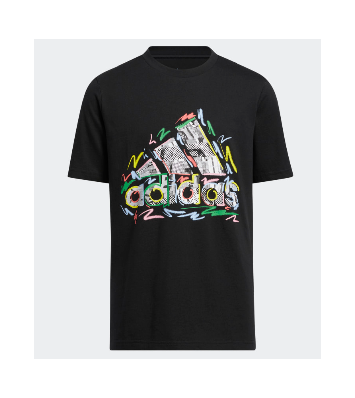 Adidas  Tshirt Pride noir logo coloré