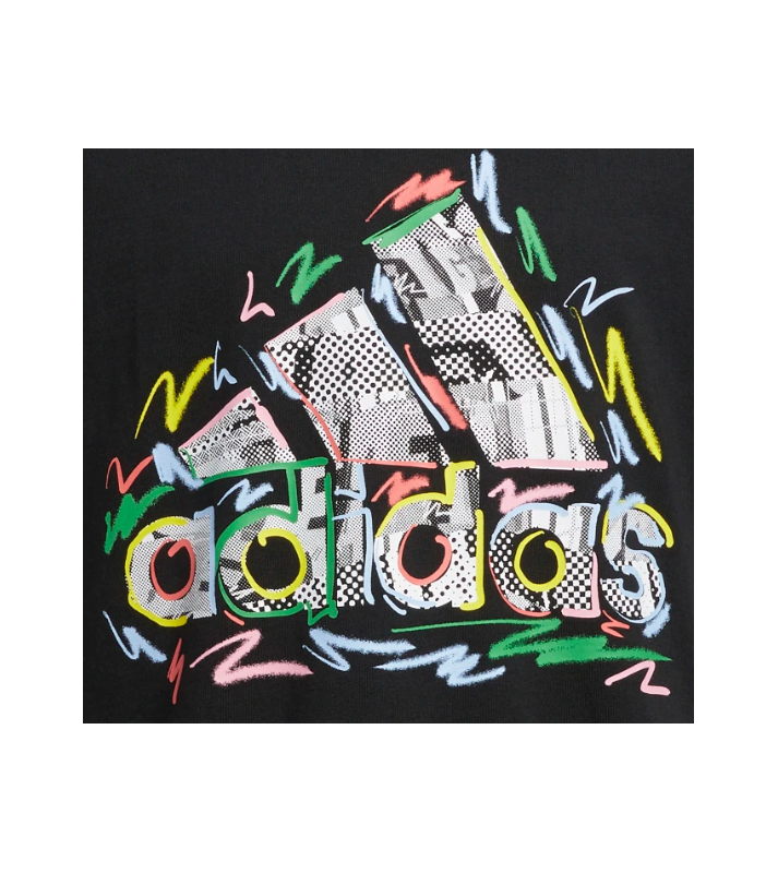 Adidas  Tshirt Pride noir logo coloré