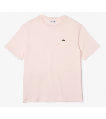 Lacoste  Tshirt à col rond en coton rose pâle