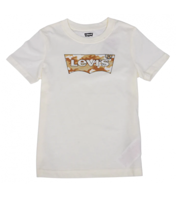 Levi's  Tshirt à col rond beige logo militaire