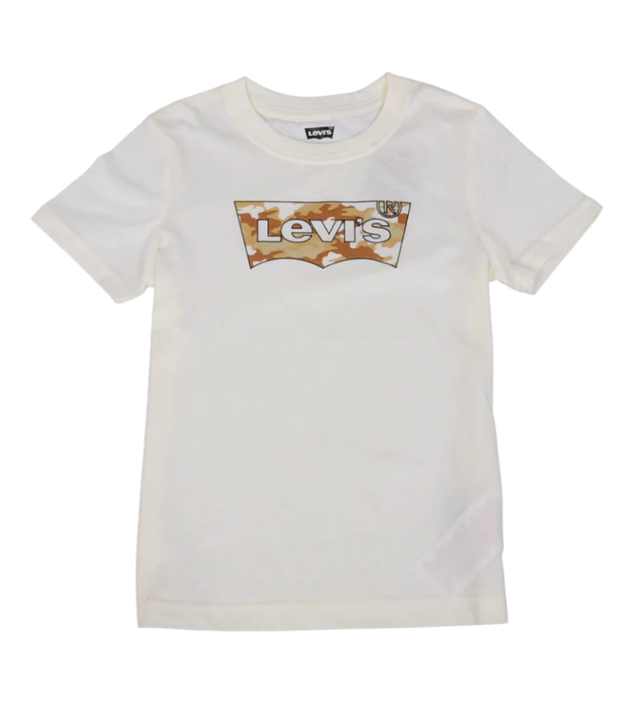 Levi's  Tshirt à col rond beige logo militaire