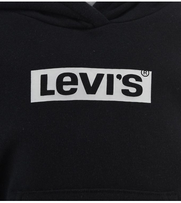 Levi's  Sweat à capuche noir logo gris