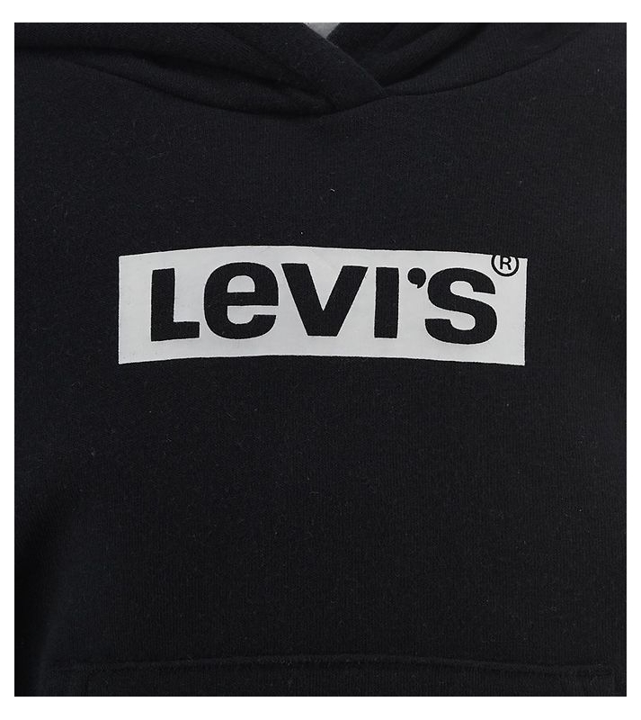 Levi's  Sweat à capuche noir logo gris