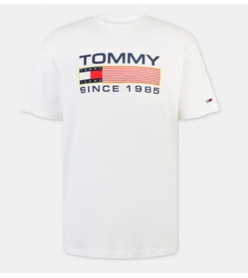 Tommy Hilfiger  Tshirt blanc en coton logo signature