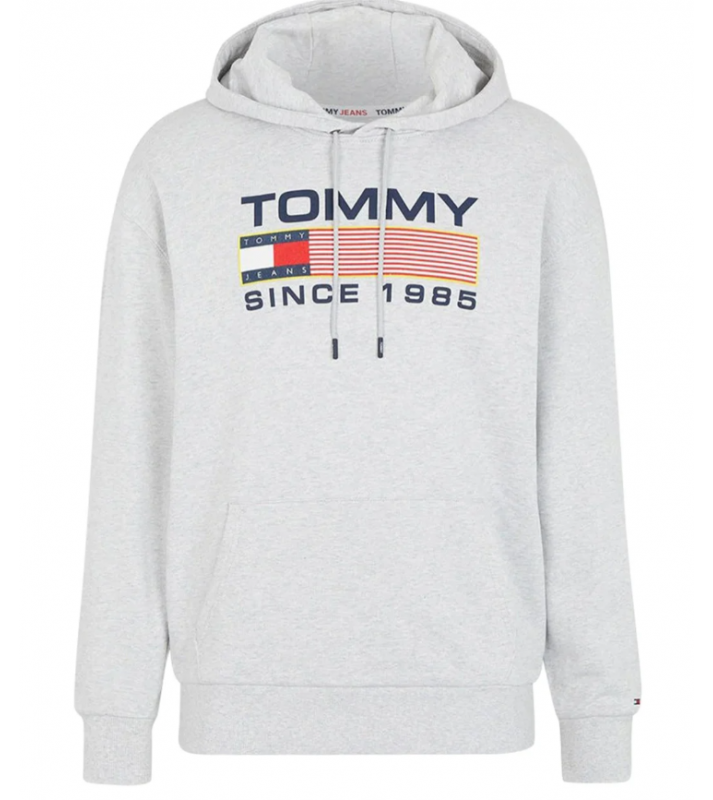 Tommy Hilfiger  Sweat à capuche gris logo central
