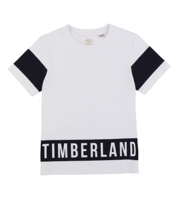 Timberland  Tshirt col rond colorblock blanc et bleu