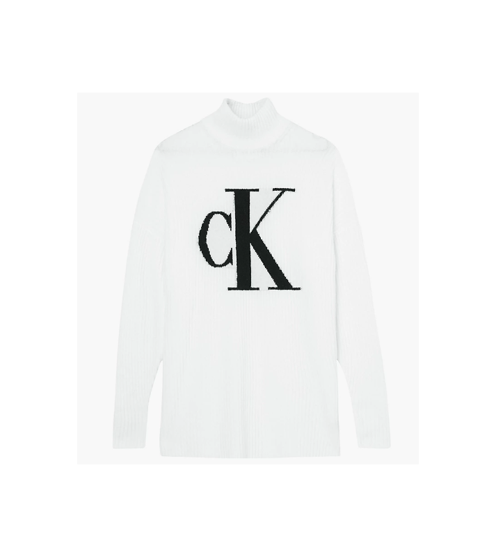 Calvin klein  Pull oversize avec monogramme blanc logo noir