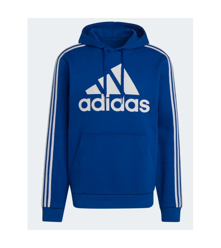 Adidas  Sweat à capuche bleu logo blanc