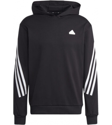 Adidas  Sweat à capuche noir logo blanc icons 3-stripes
