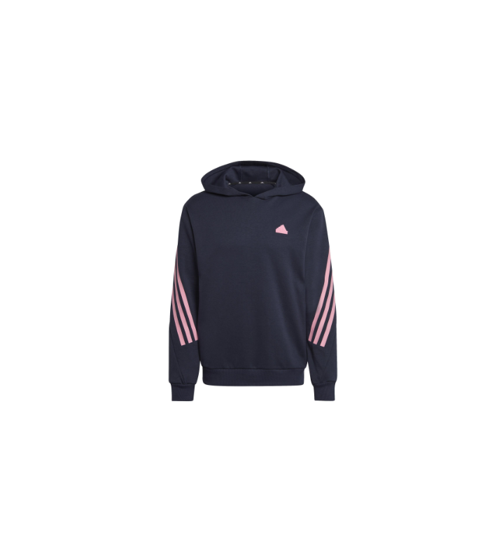 Adidas  Sweat à capuche marine logo rose