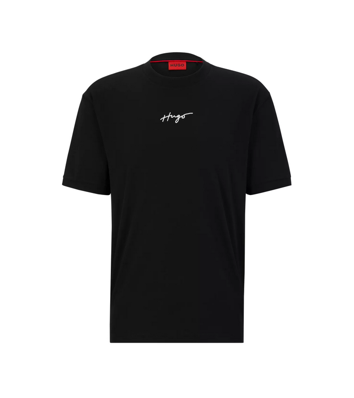 HUGO  T-shirt Relaxed Fit en coton avec logo signature