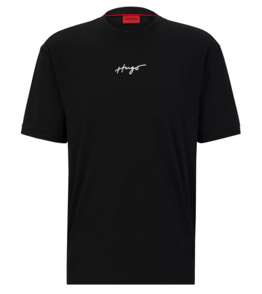 HUGO  T-shirt Relaxed Fit en coton avec logo signature