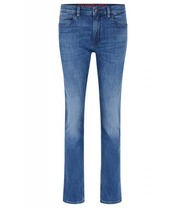 HUGO  Jean Extra Slim Fit en denim stretch bleu confortable Longueur 36
