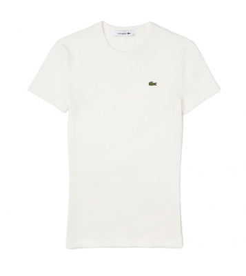 Lacoste  T-shirt slim fit en coton biologique blanc