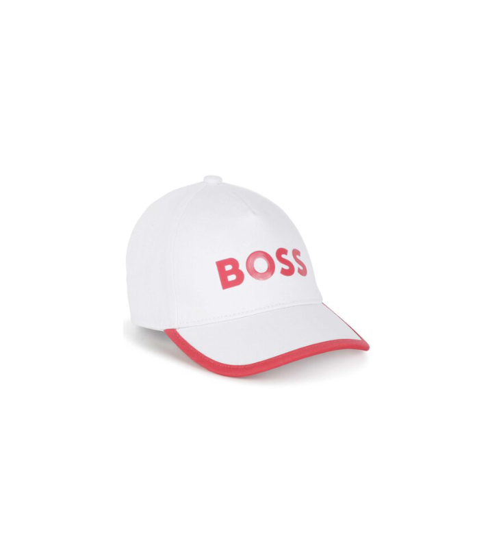 BOSS  Casquette blanche logo rose