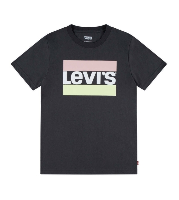 Levi's  Tshirt à col rond gris logo central