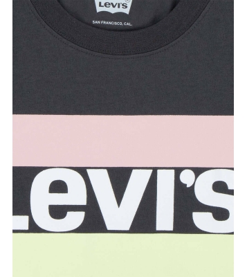 Levi's  Tshirt à col rond gris logo central 8 ans