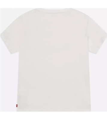 Levi's  Tshirt à col rond blanc logo fleurs bleu 6/8 ans
