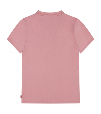 Levi's  Tshirt à col rond rose logo fleurs bleu 6/8 ans
