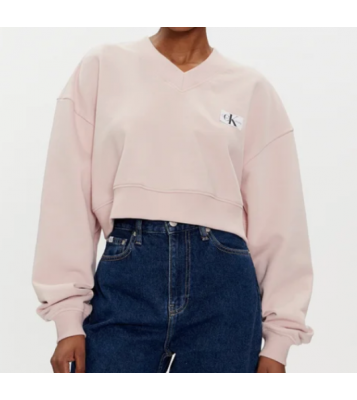Calvin klein  Pull col V Relaxed Fit rose