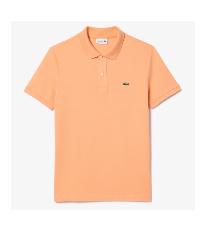 Lacoste  Polo Slim Fit en petit coton piqué orange clair
