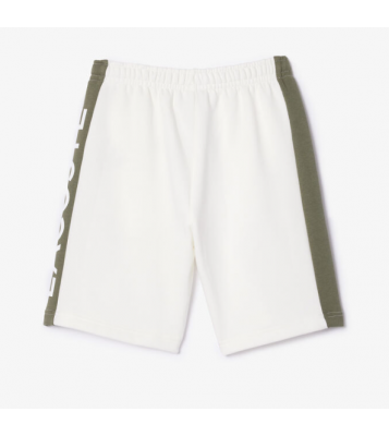 Lacoste  Short en coton blanc/kaki