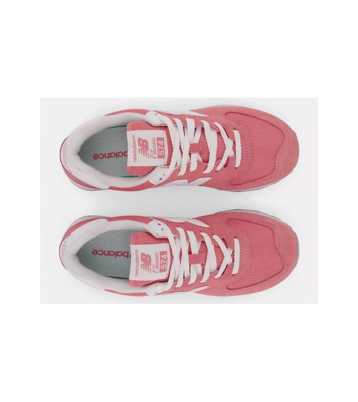 New balance  Basket 574 rose/blanche