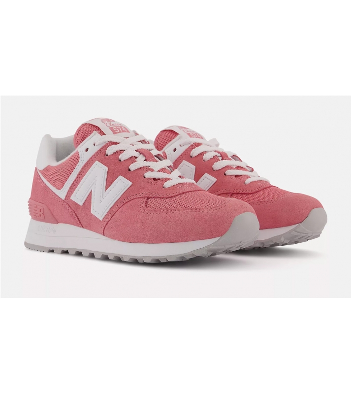 New balance  Basket 574 rose/blanche